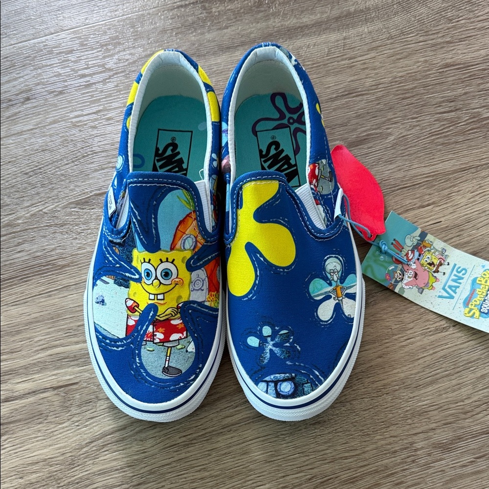 Vans Womens SpongeBob SquarePants Slip-On Sneakers! Size 6!